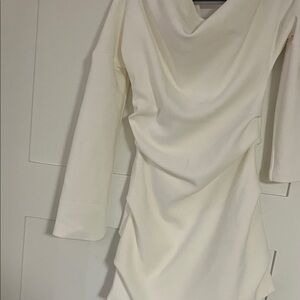 Chic Cream Long Sleeve Dress